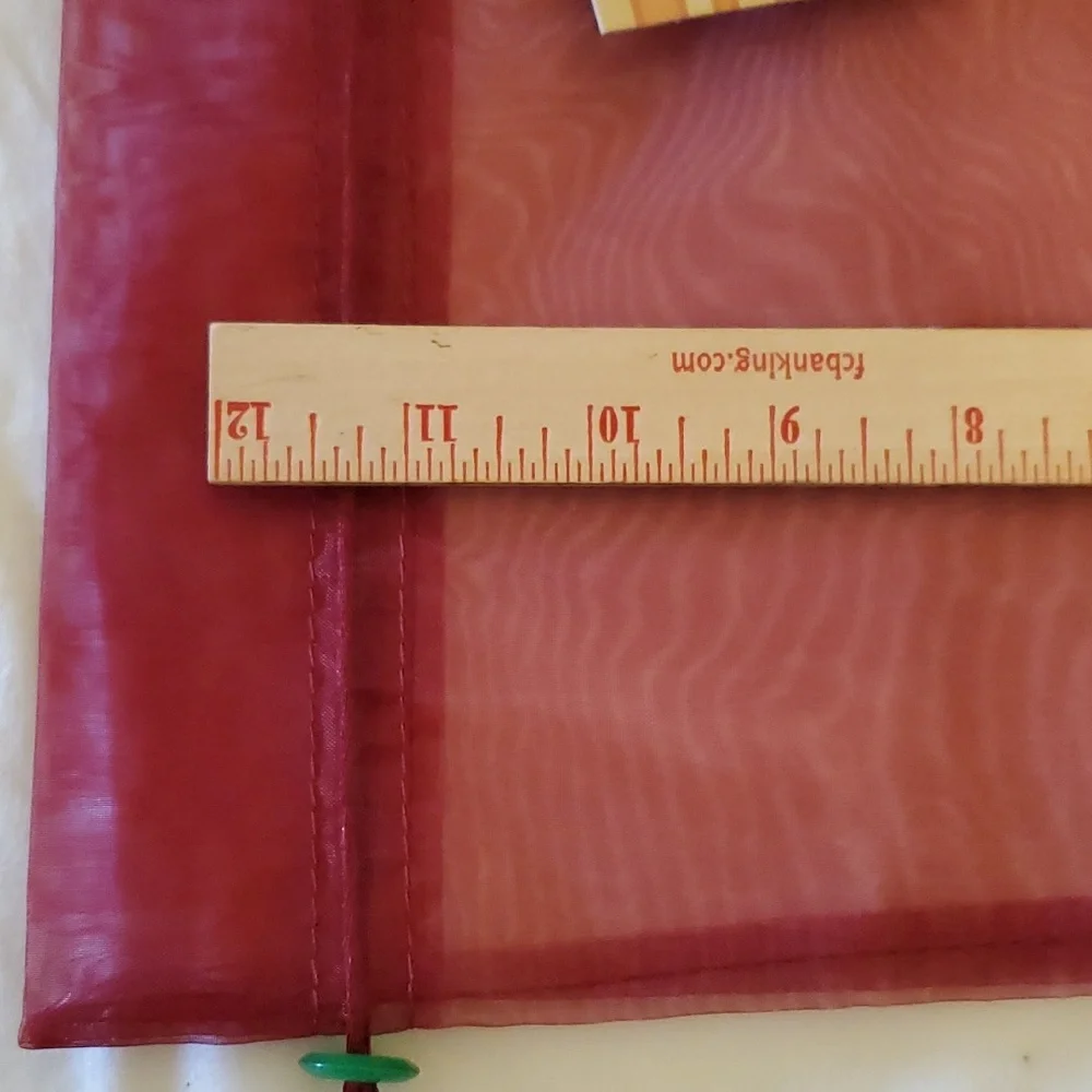 10 Burgandy Organza Wine Bags